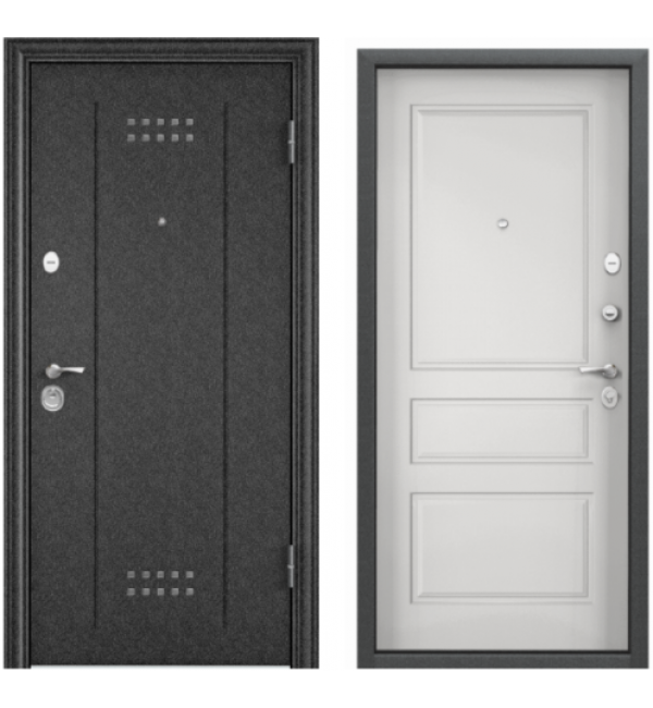 Входная дверь TOREX DELTA-100 Черный шелк DL-2 /КТ Белый D25