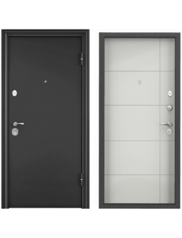 Входная дверь TOREX DELTA-100 Темно серый букле графит, ПВХ Ферро D23