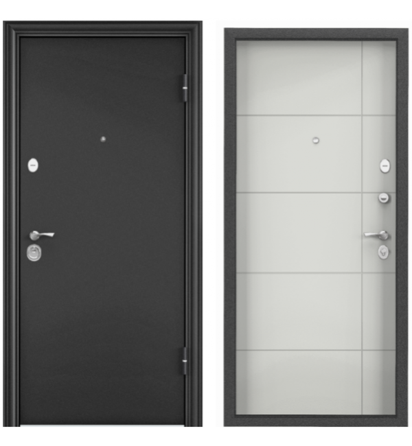 Входная дверь TOREX DELTA-100 Темно серый букле графит, ПВХ Ферро D23