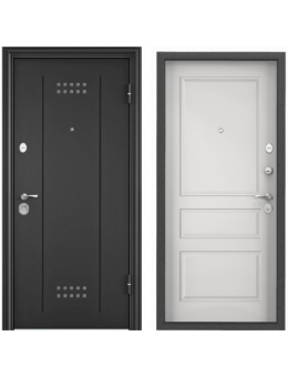 Входная дверь TOREX DELTA-100 Черный шелк DL-2, КТ Белый D25