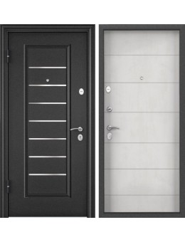 Входная дверь TOREX DELTA-100 Темно серый букле графит VDM 2N, ПВХ Бетон известковый D28