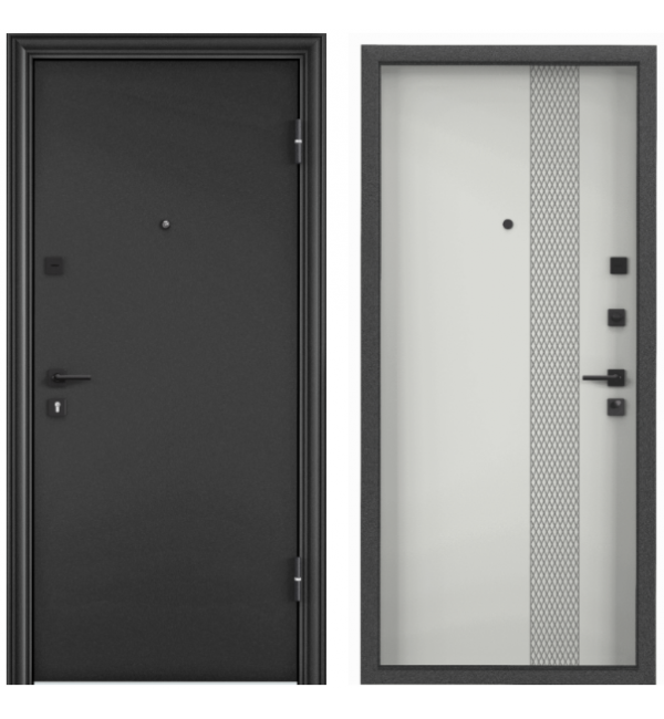 Входная дверь TOREX DELTA PRO MP Темно-серый букле графит/ПВХ Ферро D-DL2