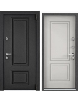 Входная дверь TOREX SNEGIR PRO FL Темно-серый букле графит FL-2/ПВХ Бьянко S60-C2 Терморазрыв 