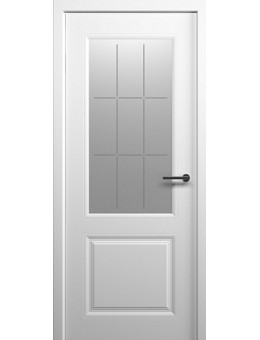 Межкомнатная дверь Albero Стиль 1 Стекло Топаз Эмаль Белый