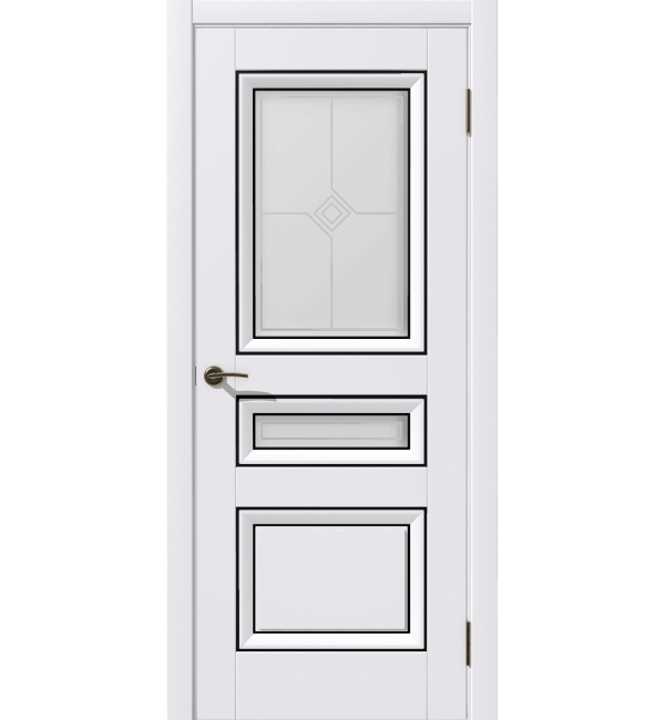 Межкомнатная дверь  Бета 2 ДО софт тач белый