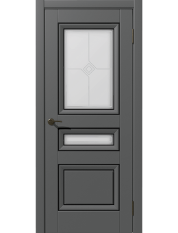 Межкомнатная дверь  Бета 2 ДО софт тач серый