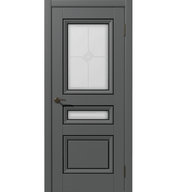 Межкомнатная дверь  Бета 2 ДО софт тач серый