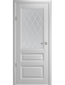 Межкомнатная дверь Albero Эрмитаж 2 vinil платина Стекло Ромб