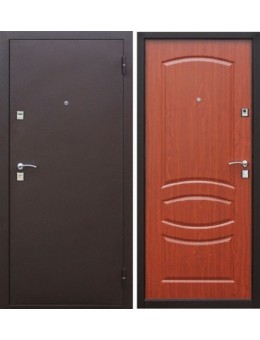 Входная дверь Ferroni Стройгост 7-2 (два замка) антик медь/итальянский орех  